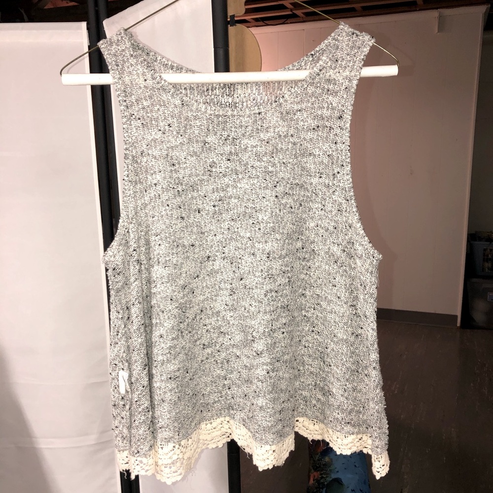 Light gray flowy tank top